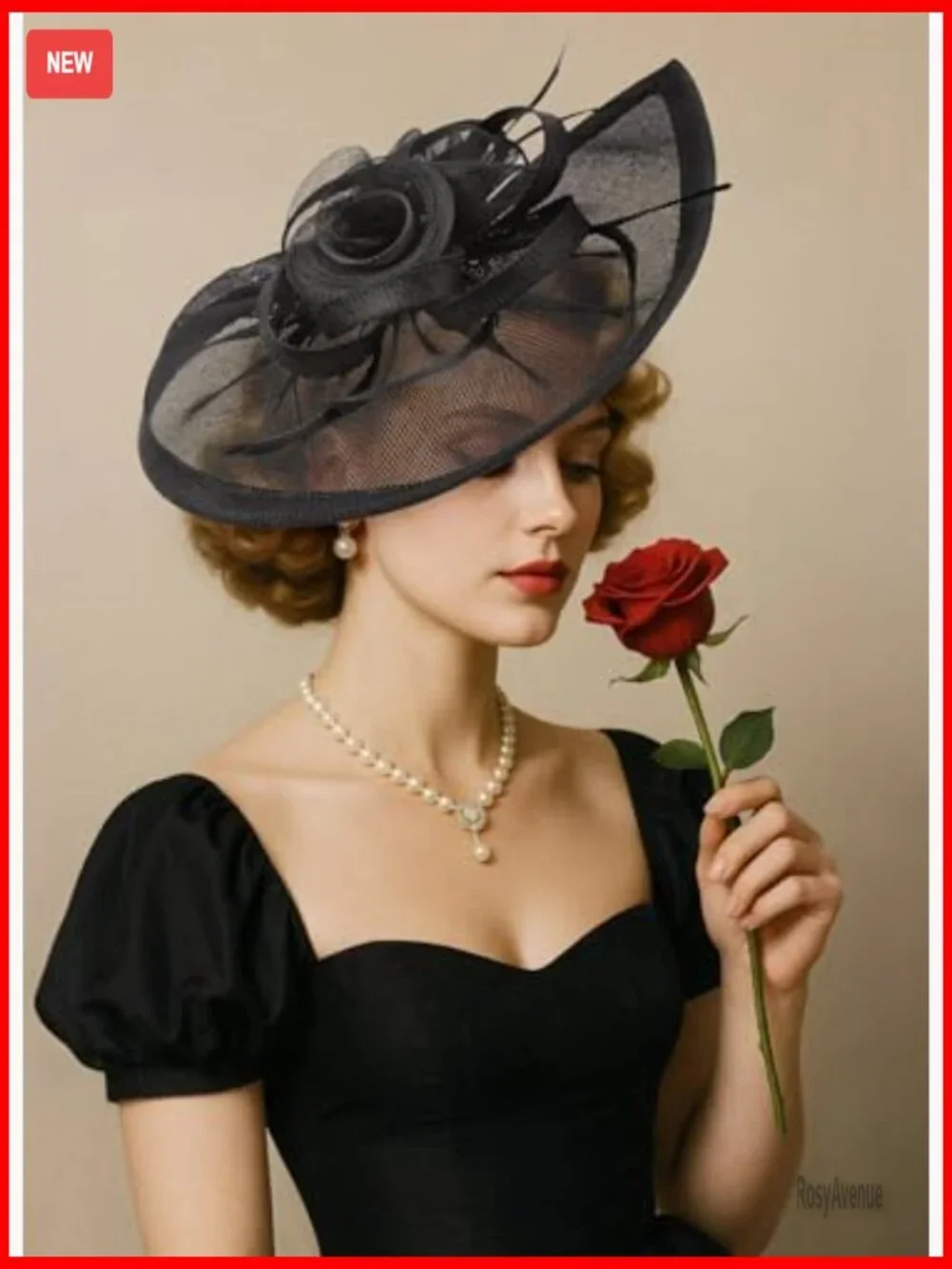 Feather Fascinator Derby Hat with Headband & Clip for Formal Occasions